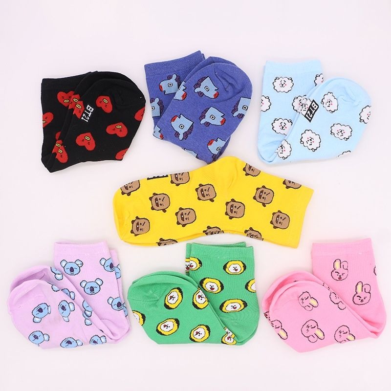Kawaii BT21 Karikatür Çorap Se - Tippet Line incelemesi ve fiyatı